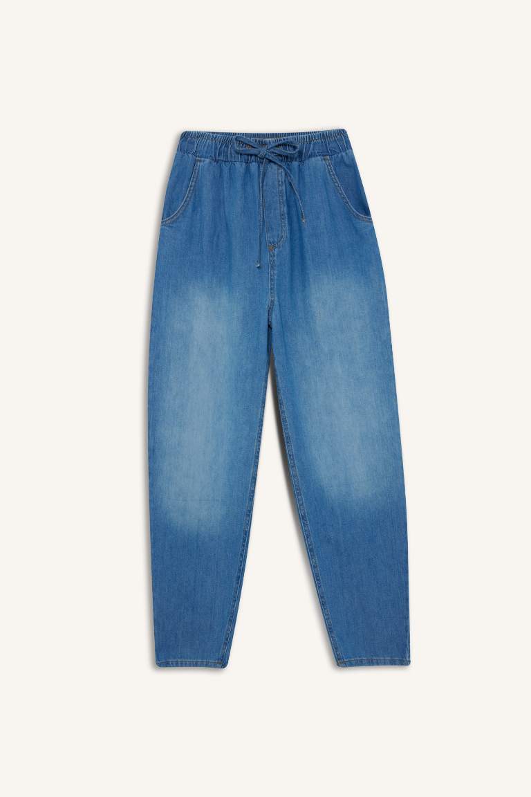 High Waist Ankle Length Washed Soft Jeans