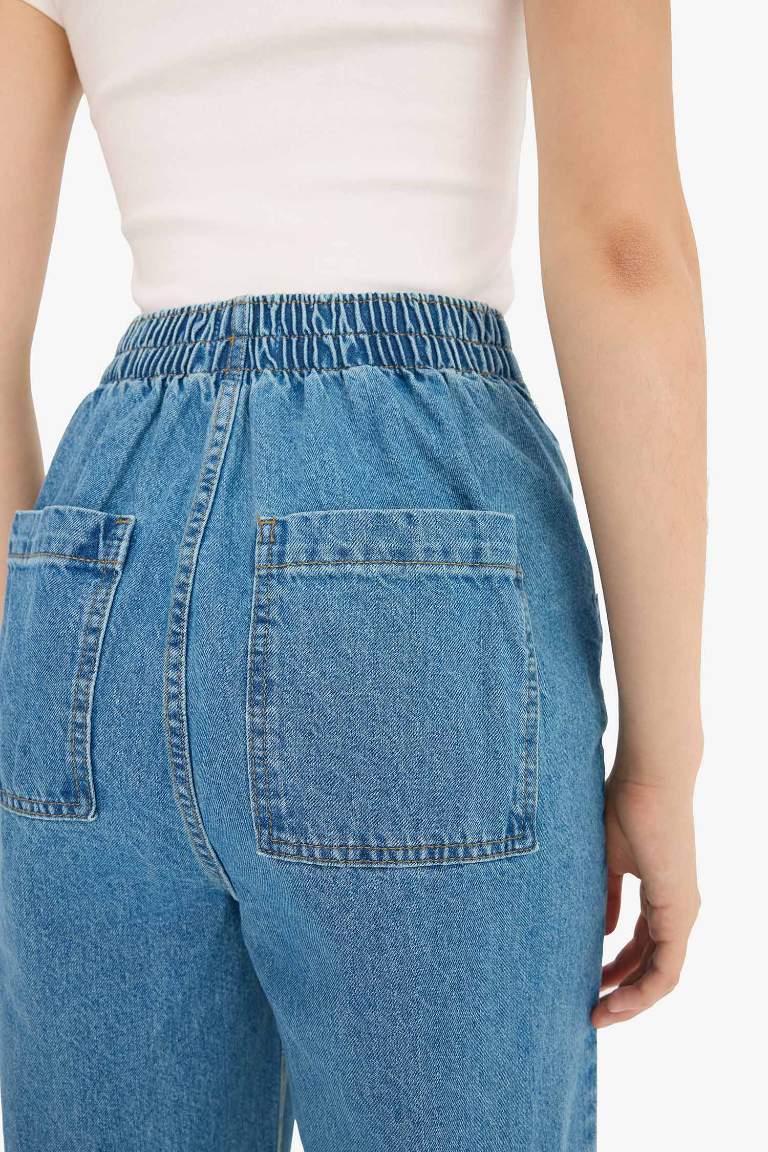 Paperbag High Waist Ankle Length Jeans