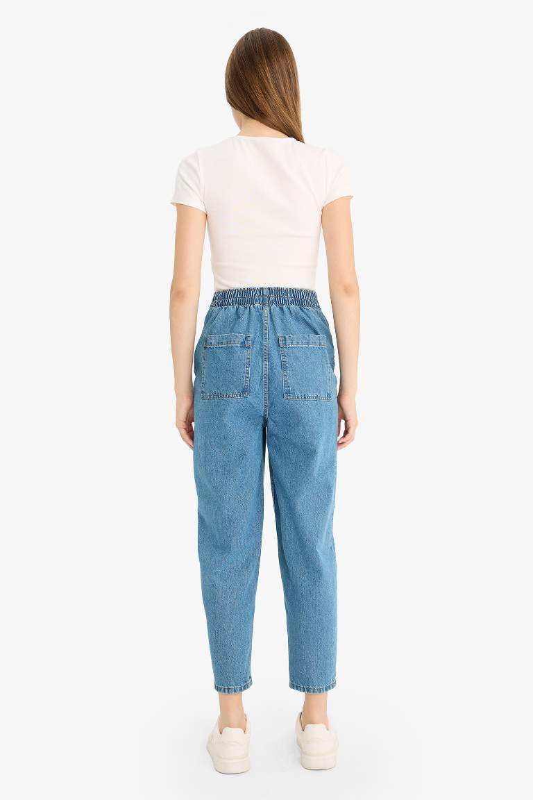 Paperbag High Waist Ankle Length Jeans