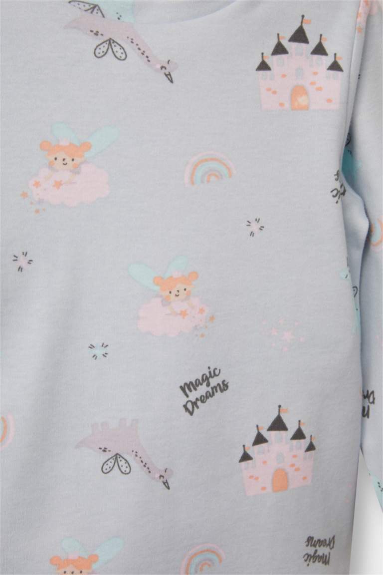 Baby Girl Dinosaur Printed 2 Piece Pajama Set