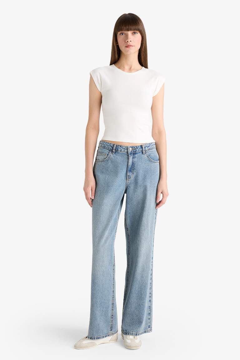 Slim Fit Crew Neck Basic Modal T-Shirt