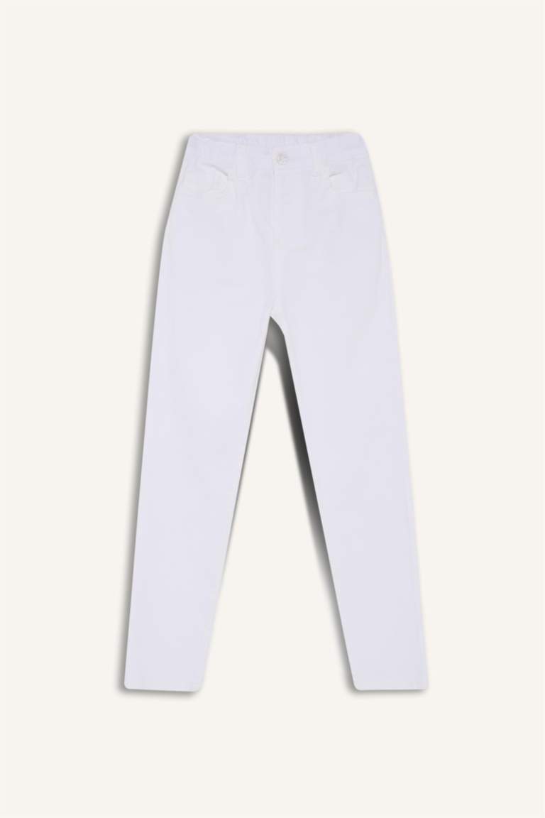 Boy Standard Leg Gabardine White Trousers
