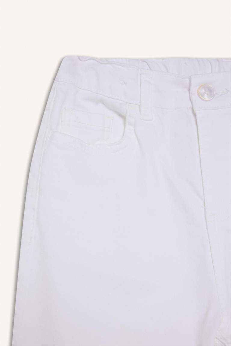 Boy Standard Leg Gabardine White Trousers