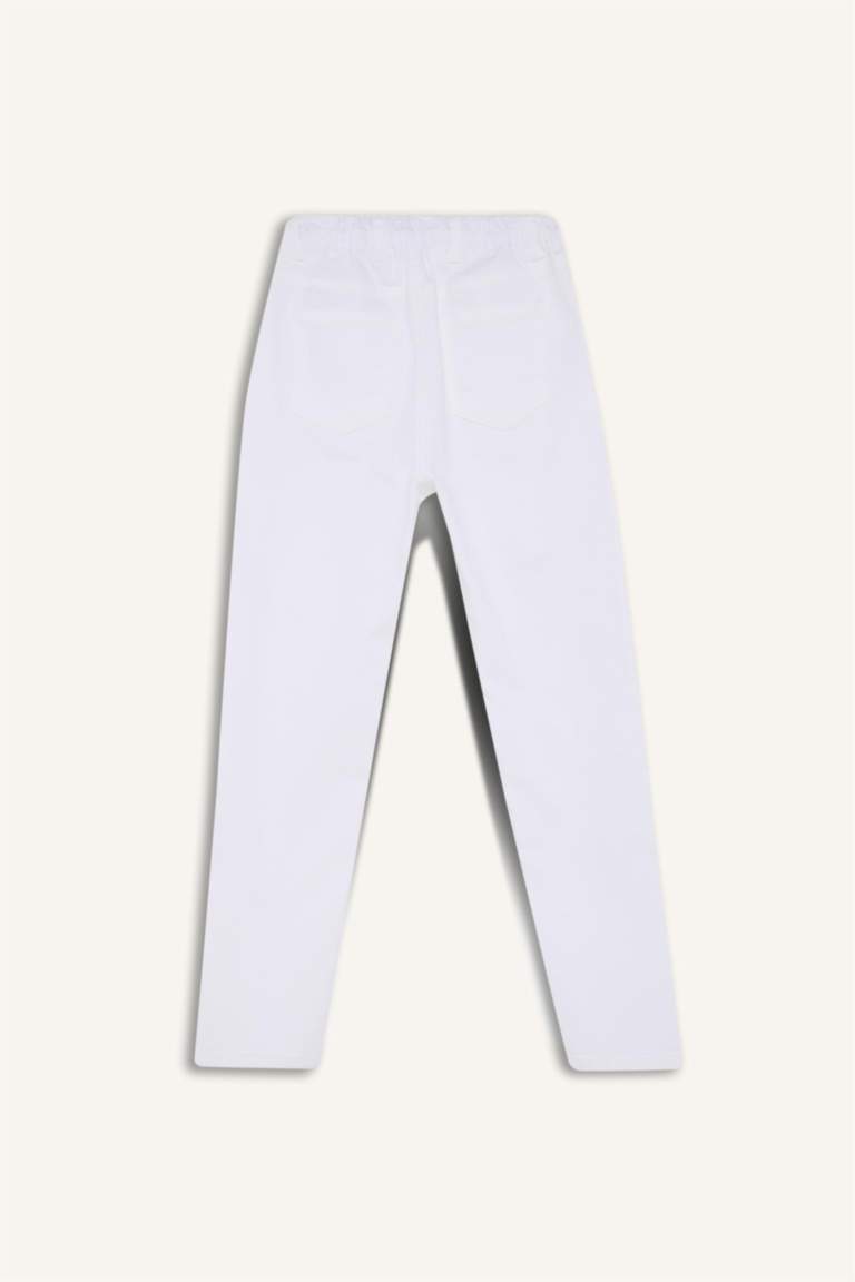 Boy Standard Leg Gabardine White Trousers