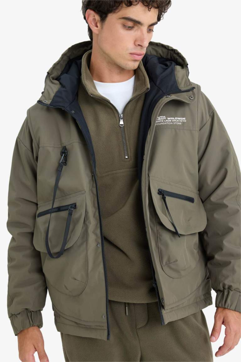 Regular Fit Hooded Waterproof Jacket