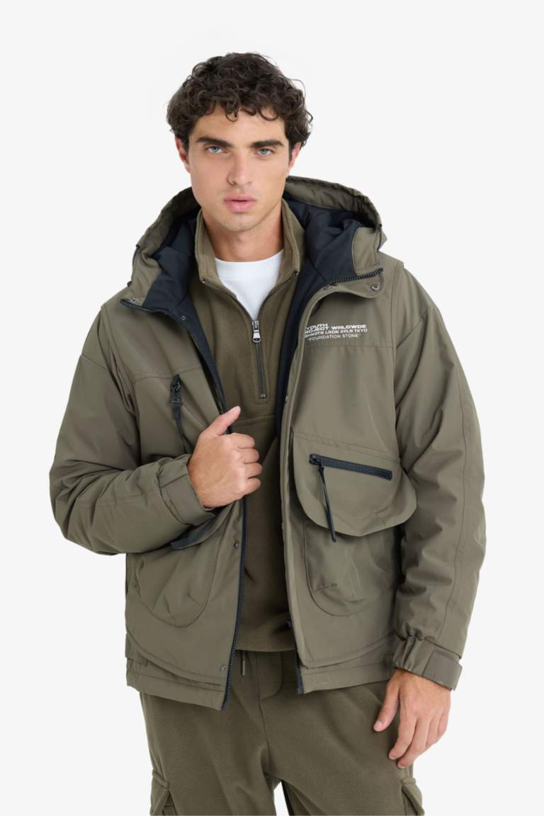 Regular Fit Hooded Waterproof Jacket