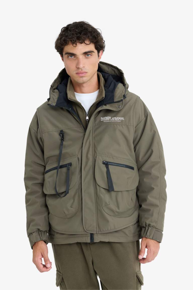 Regular Fit Hooded Waterproof Jacket