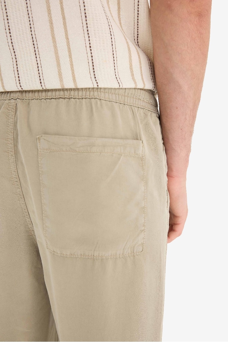 Bol Rahat Kesim Wide Leg Üç Cepli Geniş Paça Yazlık Tensel Pantolon