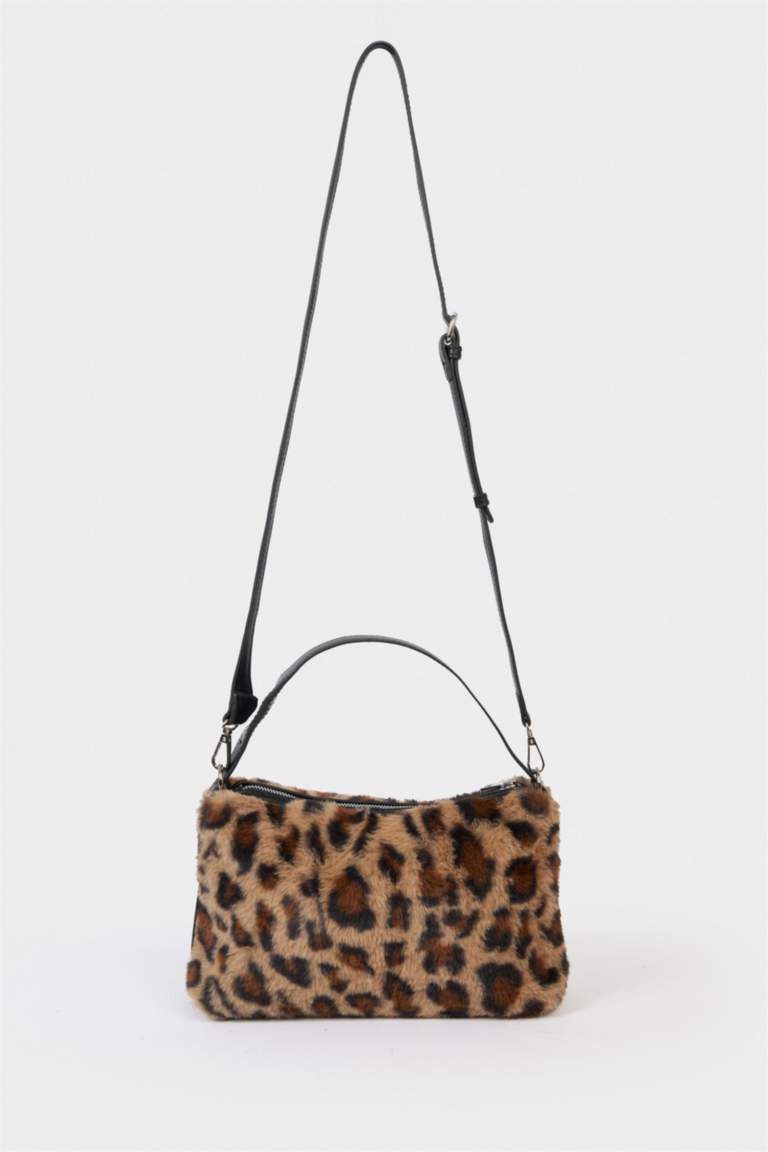 Kadın Leopar Desenli Çapraz Çanta