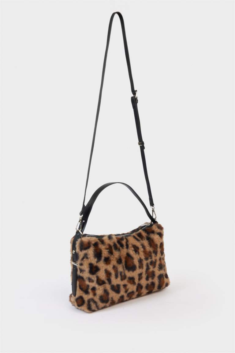 Kadın Leopar Desenli Çapraz Çanta