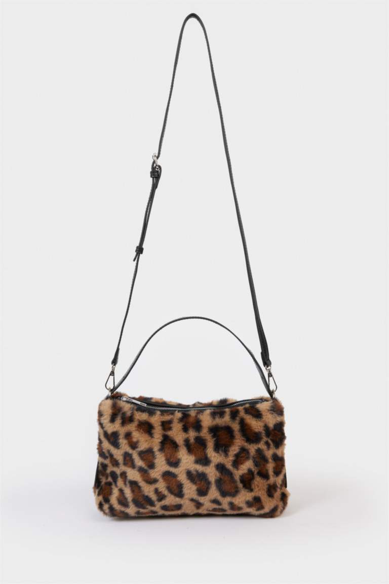 Kadın Leopar Desenli Çapraz Çanta