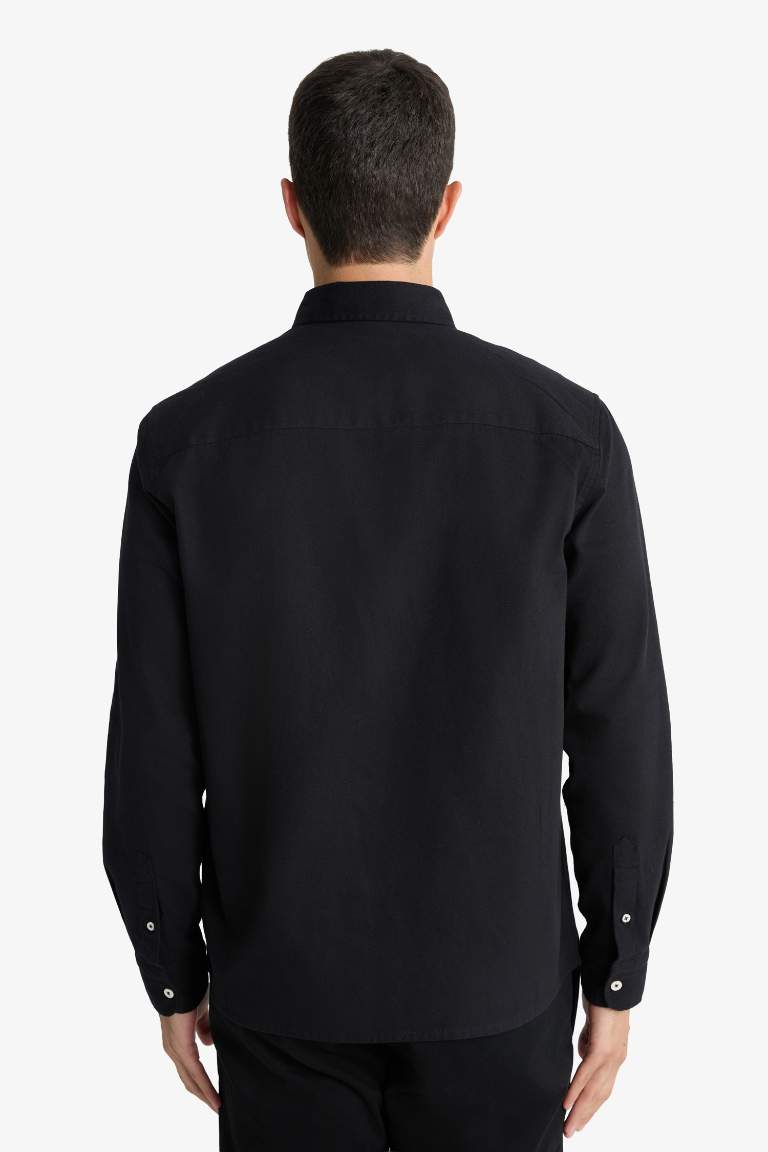 Regular Fit Gabardine Long Sleeve Shirt