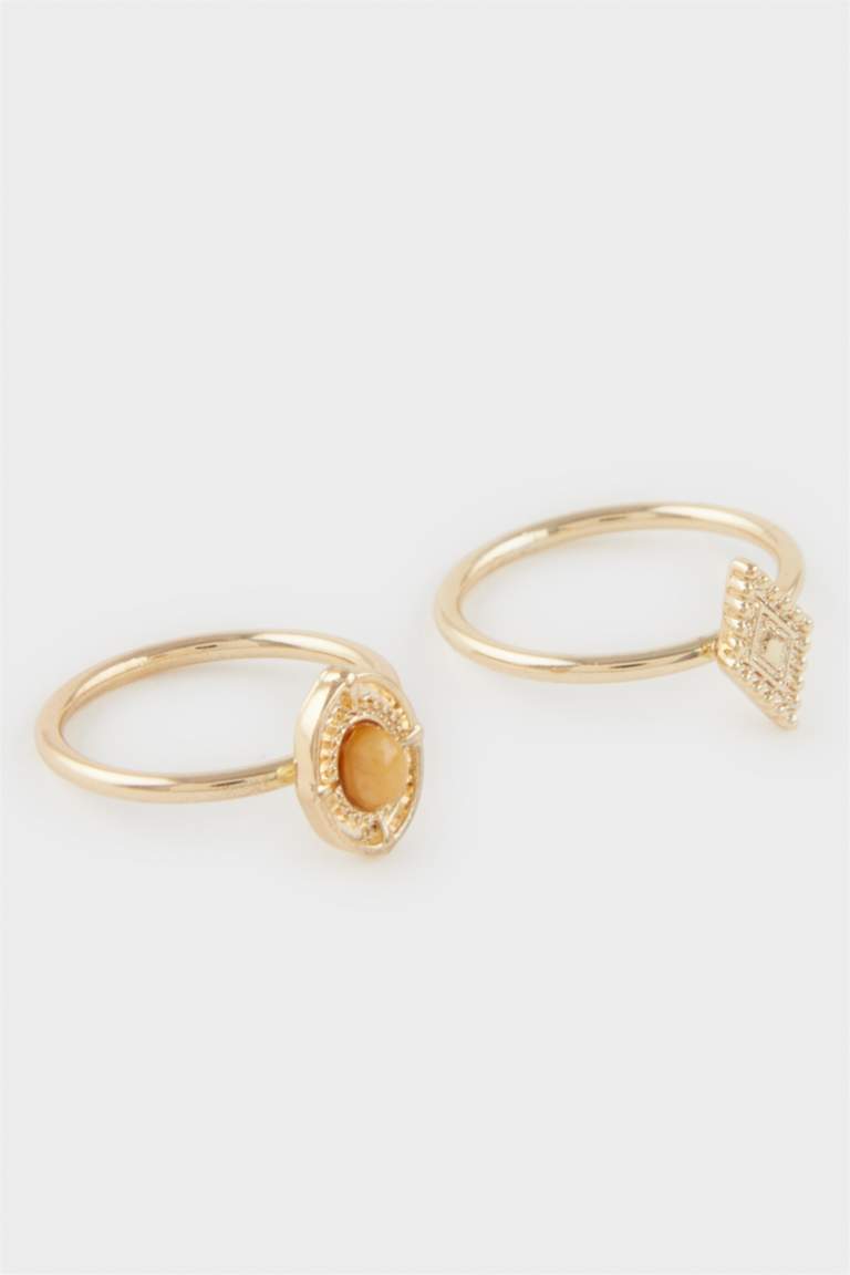 Woman 7 Piece Gold Ring