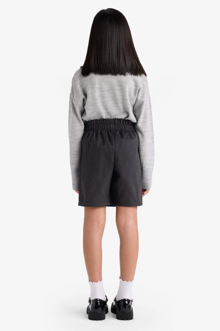 Girl Elastic Waist Gabardine Skort