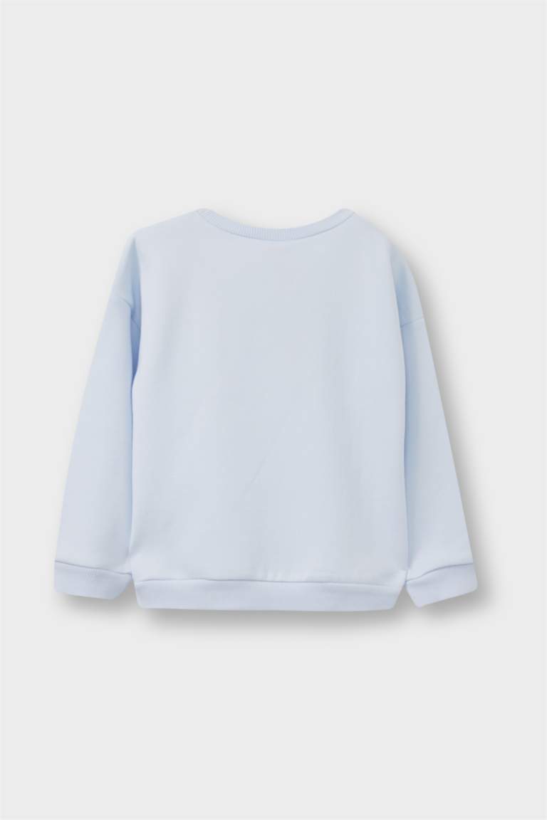 2 piece Regular Fit Flower Crew Neck Sweatshirt