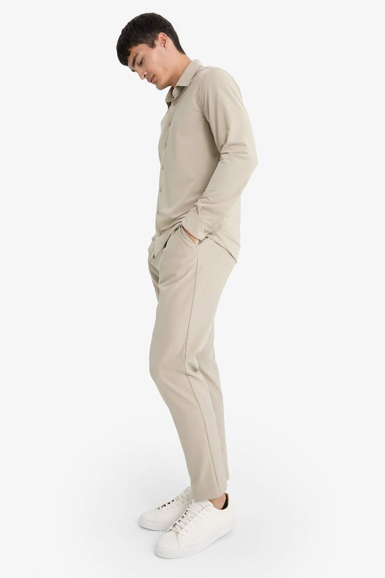 Tailored Regular Fit Kısa Paça Esnek Kumaş Teknik Pantolon