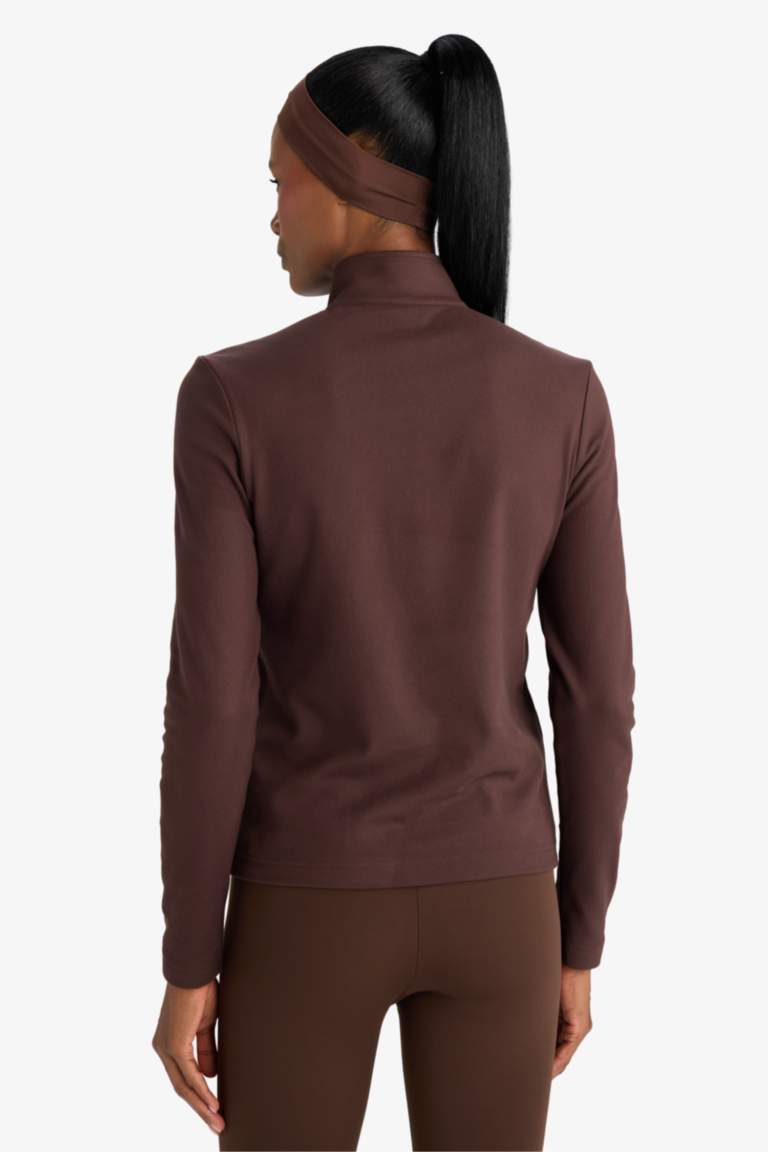 DeFactoFit Standart Fit Dik Yaka Sporcu Sweatshirt