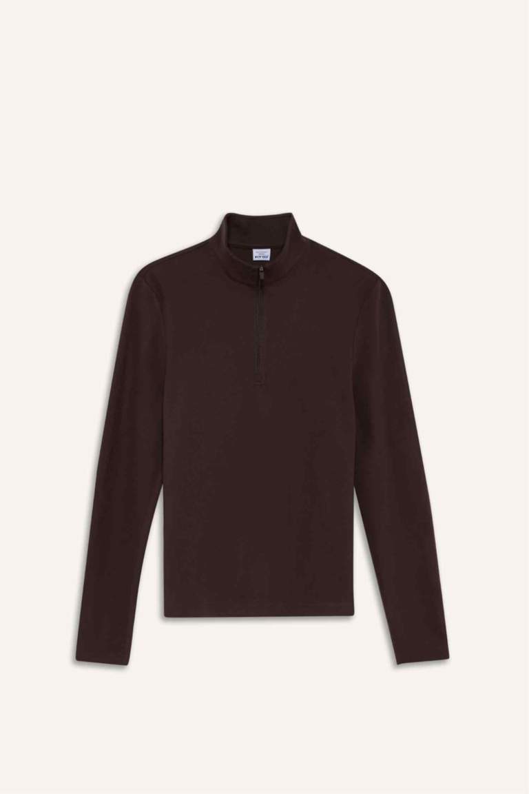 DeFactoFit Standart Fit Dik Yaka Sporcu Sweatshirt