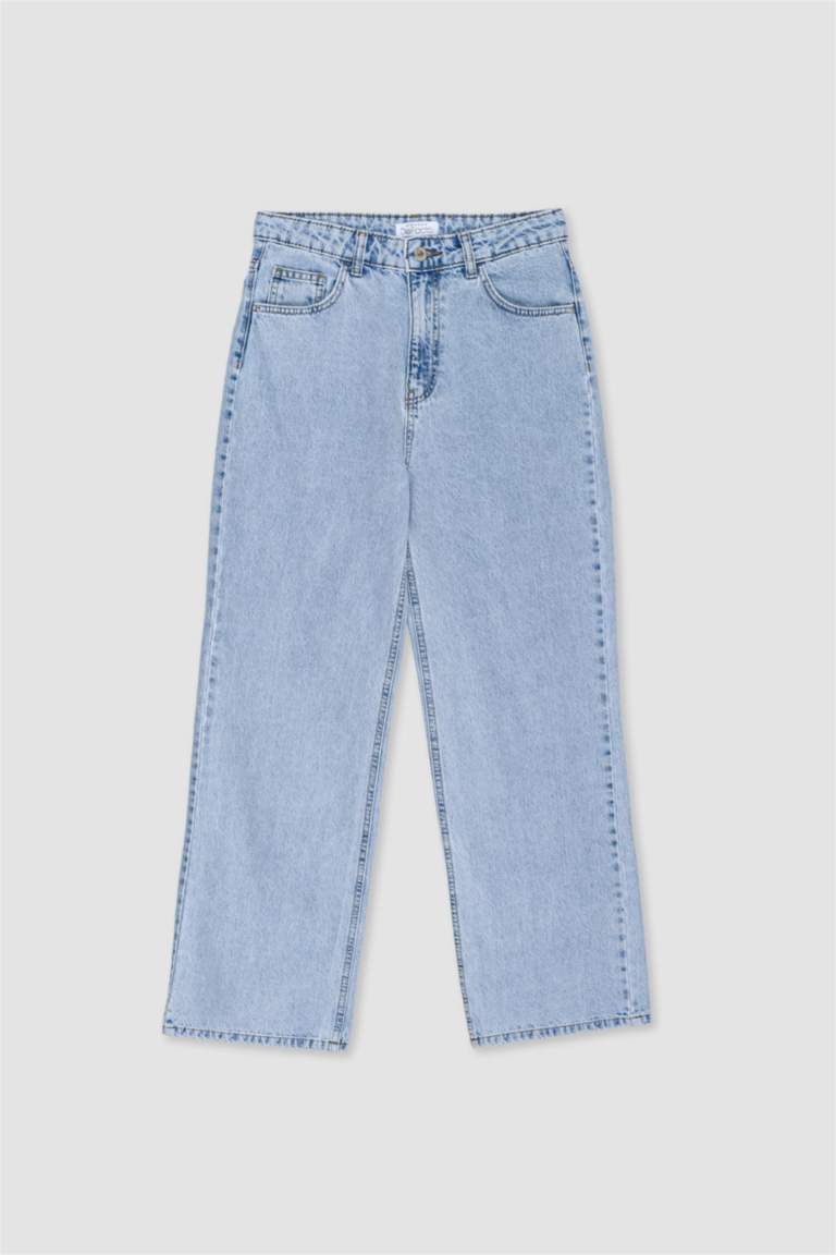 90's Wide Leg High Waist Long Jeans