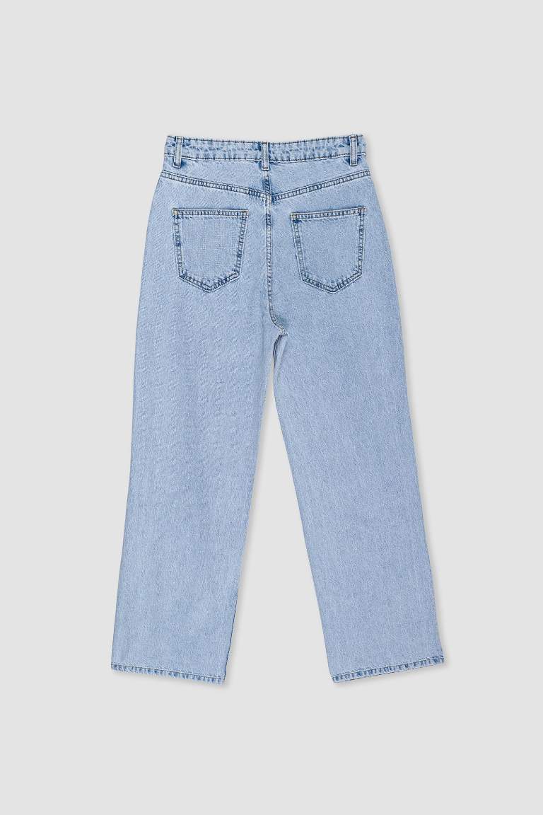 90's Wide Leg High Waist Long Jeans