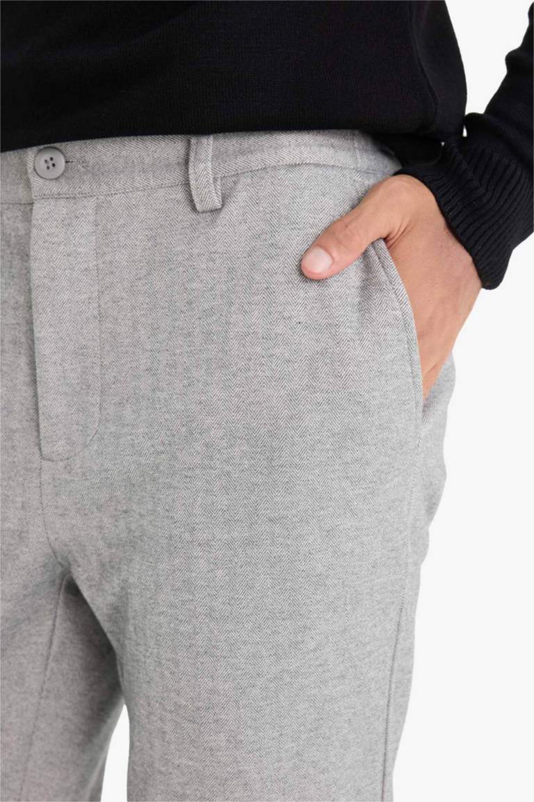 Tailored Regular Fit Düz Paça Penye Pantolon