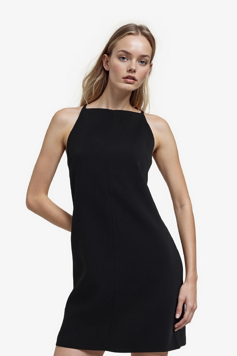 Square Neck Sleeveless Mini Dress