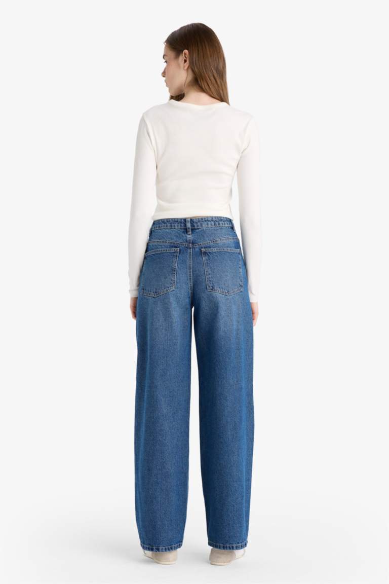 Wide Leg High Waist Straight Leg Long Jeans