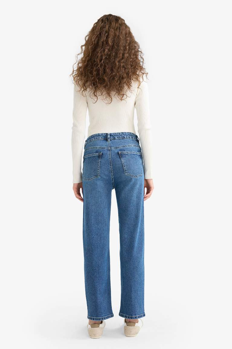 Джинсы Comfort Straight с высокой талией, прямыми штанинами и стандартной длиной