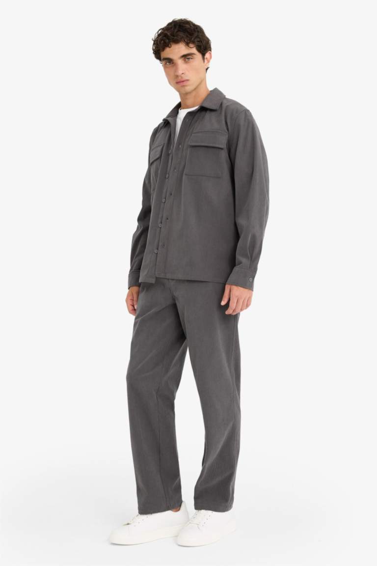 Wide Leg Corduroy Trousers