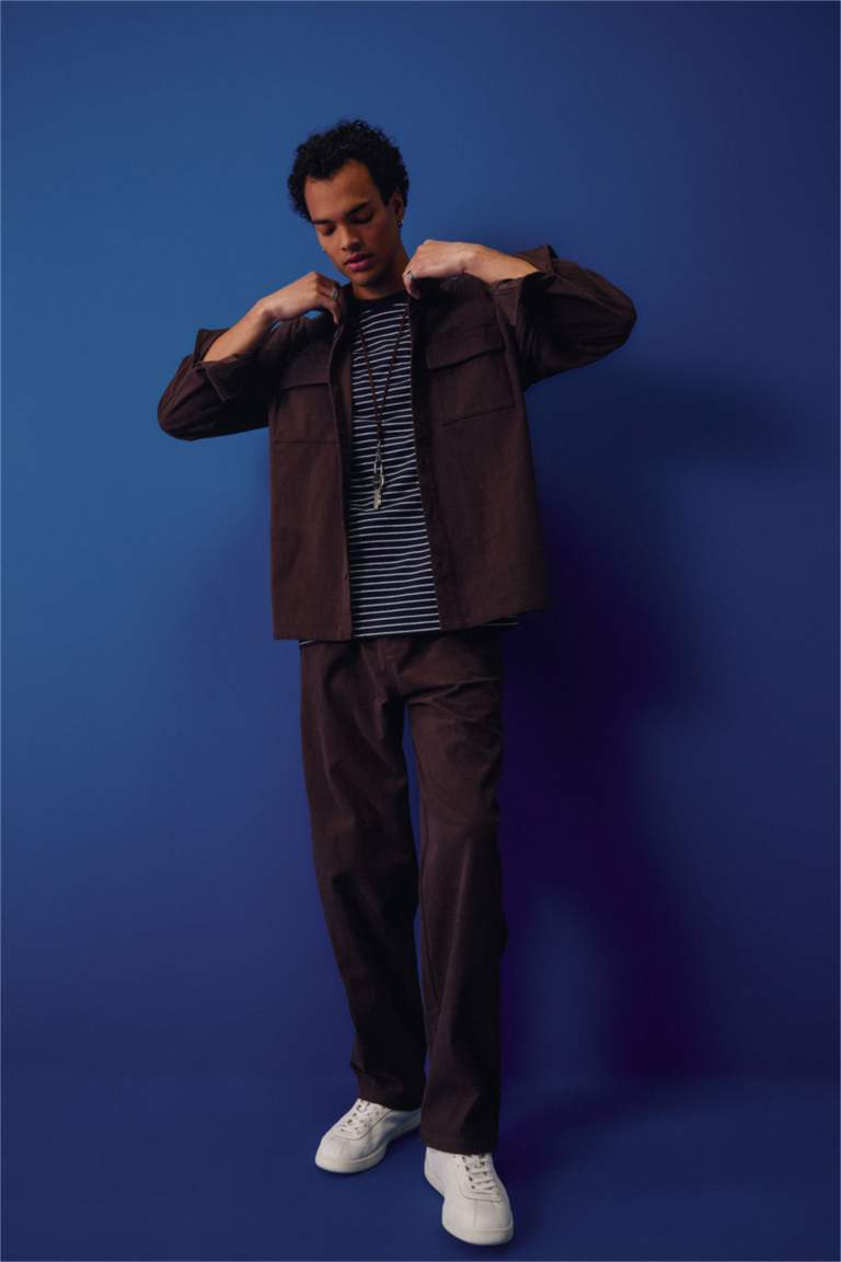 Wide Leg Corduroy Trousers