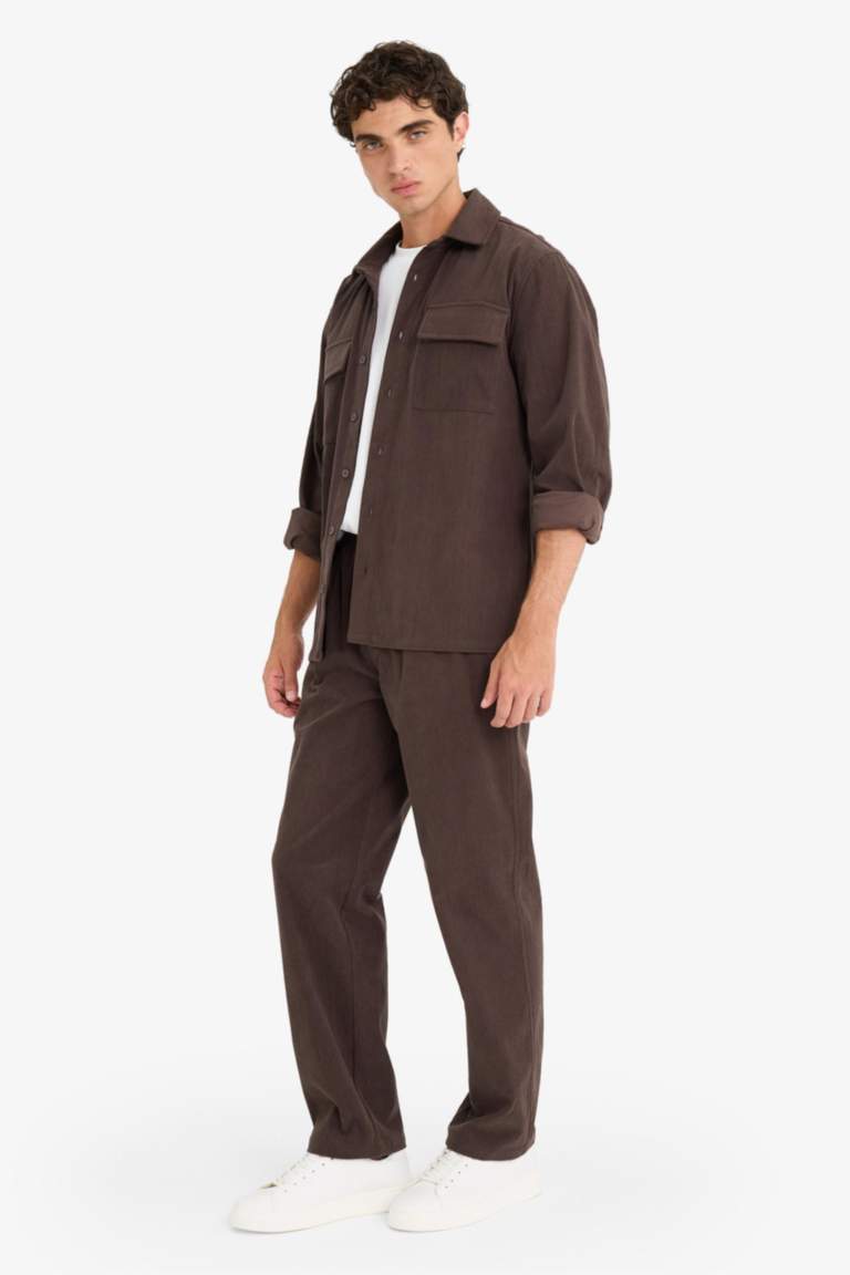 Wide Leg Corduroy Trousers