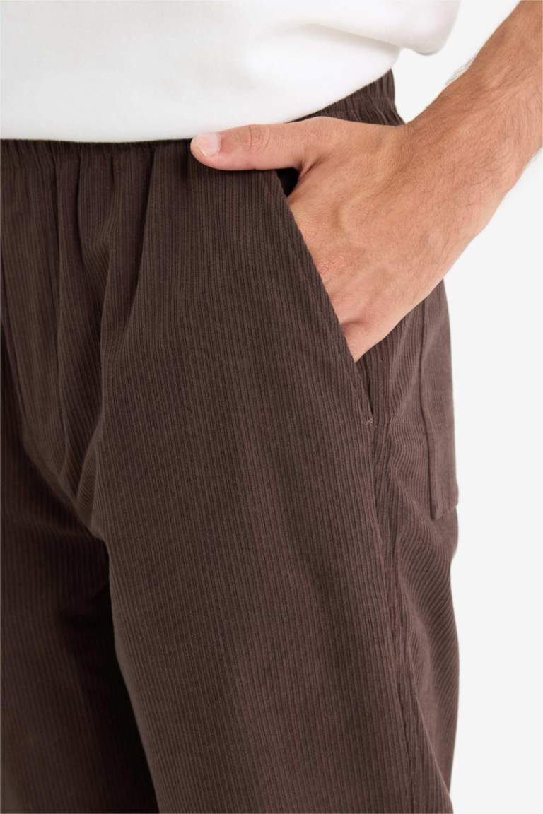 Wide Leg Corduroy Trousers
