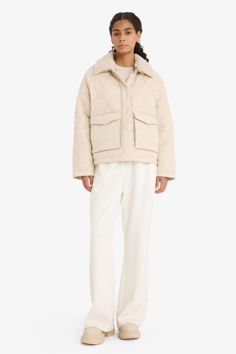 Veste avec doublure en polaire à col polo Coupe régulière