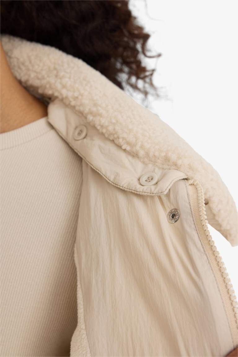 Veste avec doublure en polaire à col polo Coupe régulière