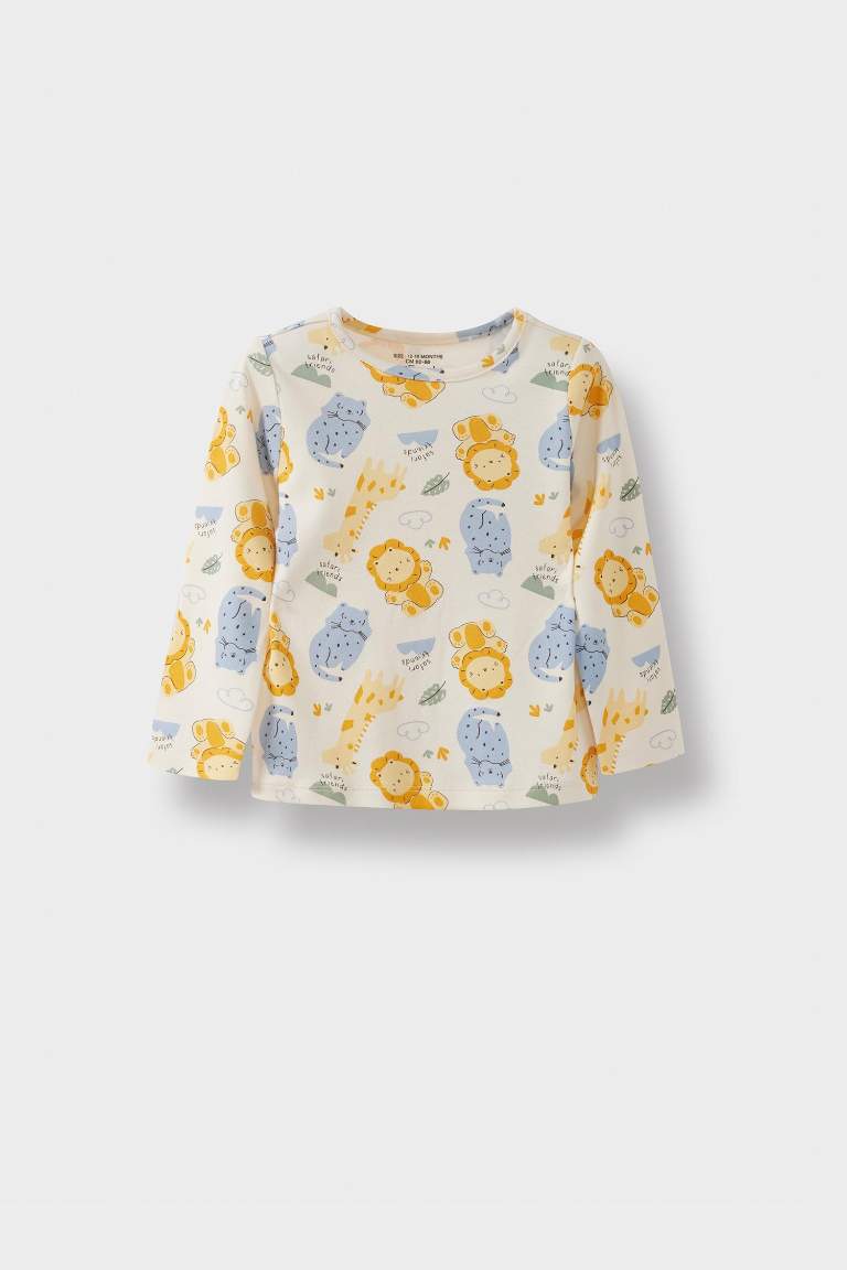 Baby Safari Printed T-Shirt Jumpsuit 2 Piece Set