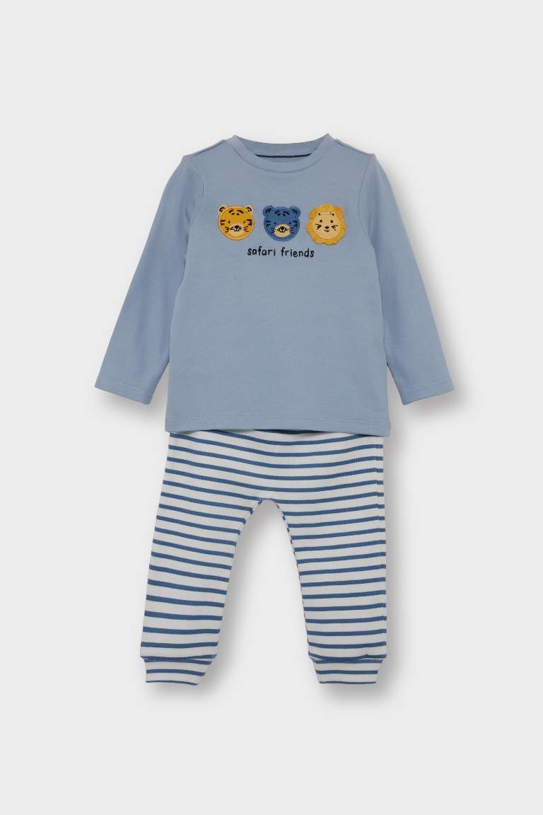3 piece Regular Fit Crew Neck Animal Set
