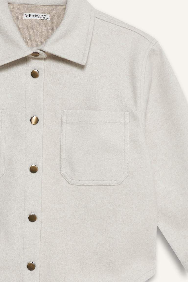 Girl Long Sleeve Buttons Shirt