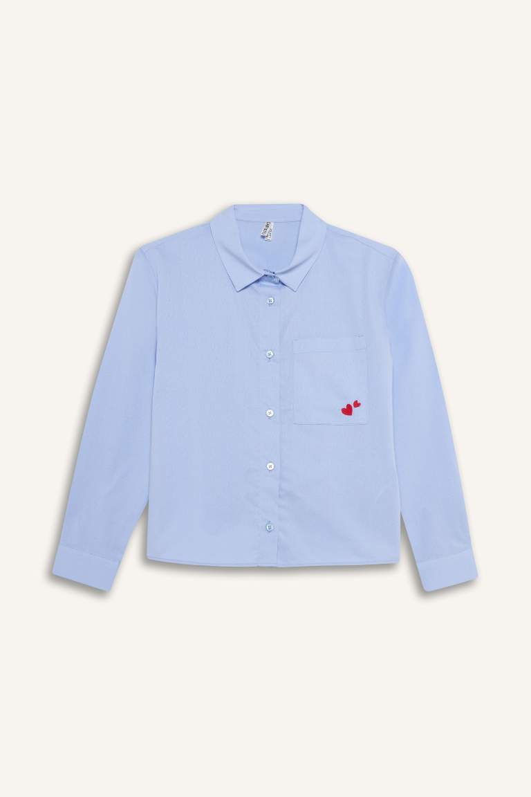 Детская рубашка Oversize Oxford с длинным рукавом