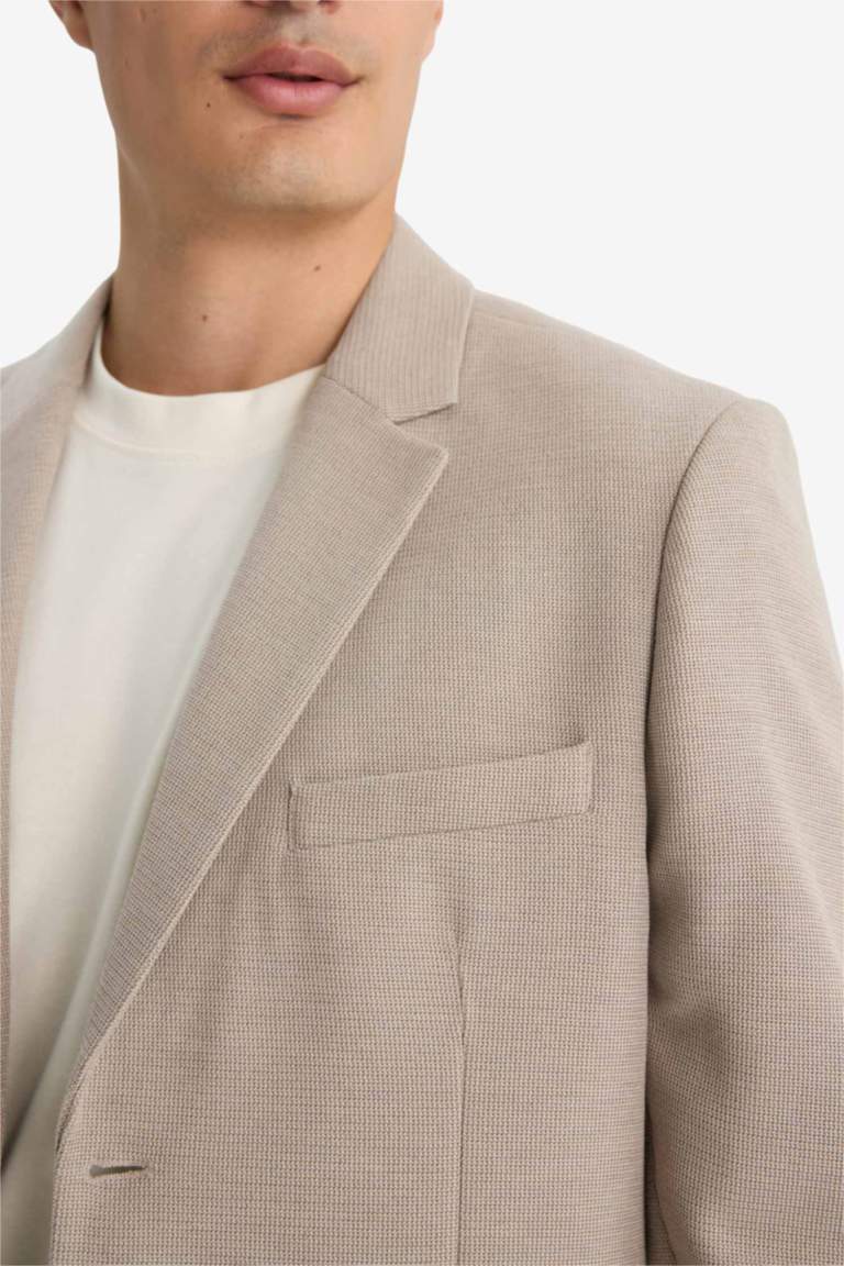 سترة بليزر مودرن فيت محبوك