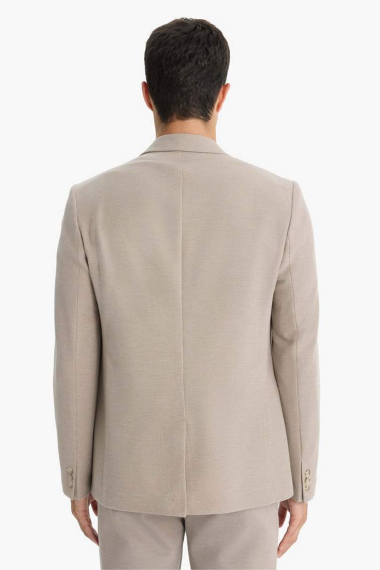 سترة بليزر مودرن فيت محبوك