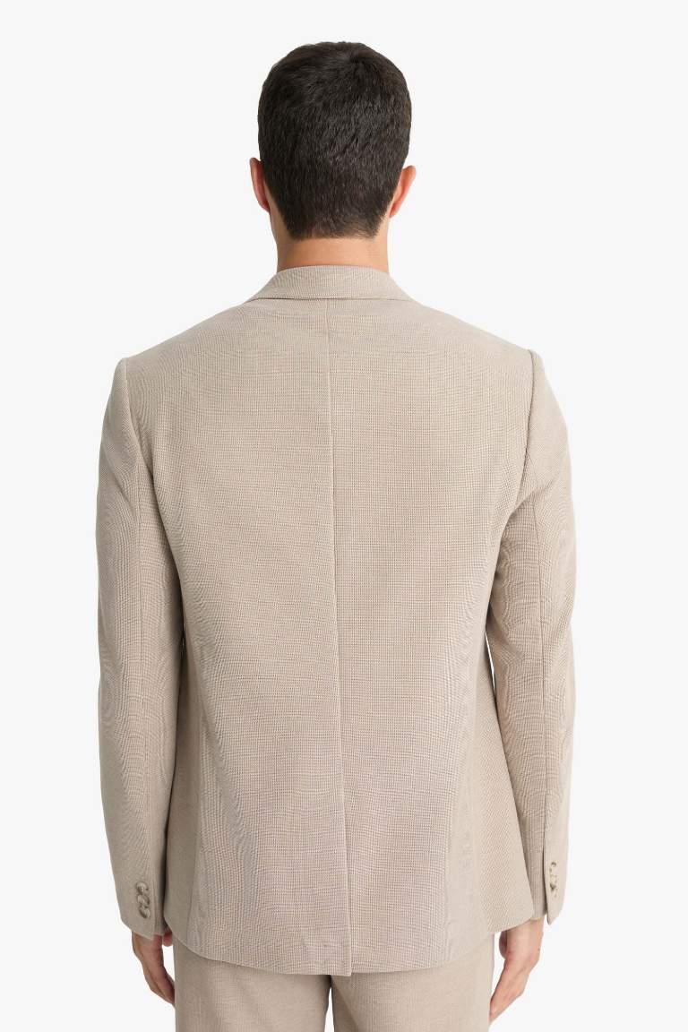 Modern Fit Düğmeli Cepli Blazer Ceket