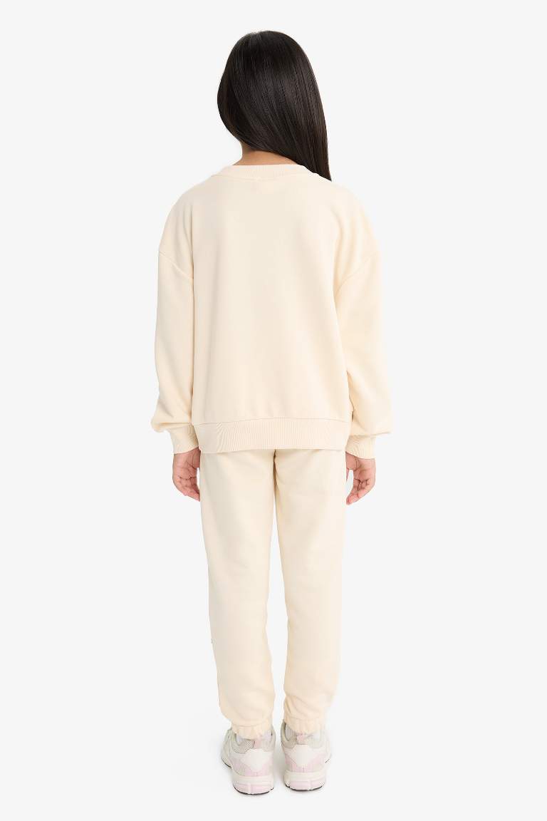 Girl Printed Sweatshirt Sweatpants 2 Piece Set