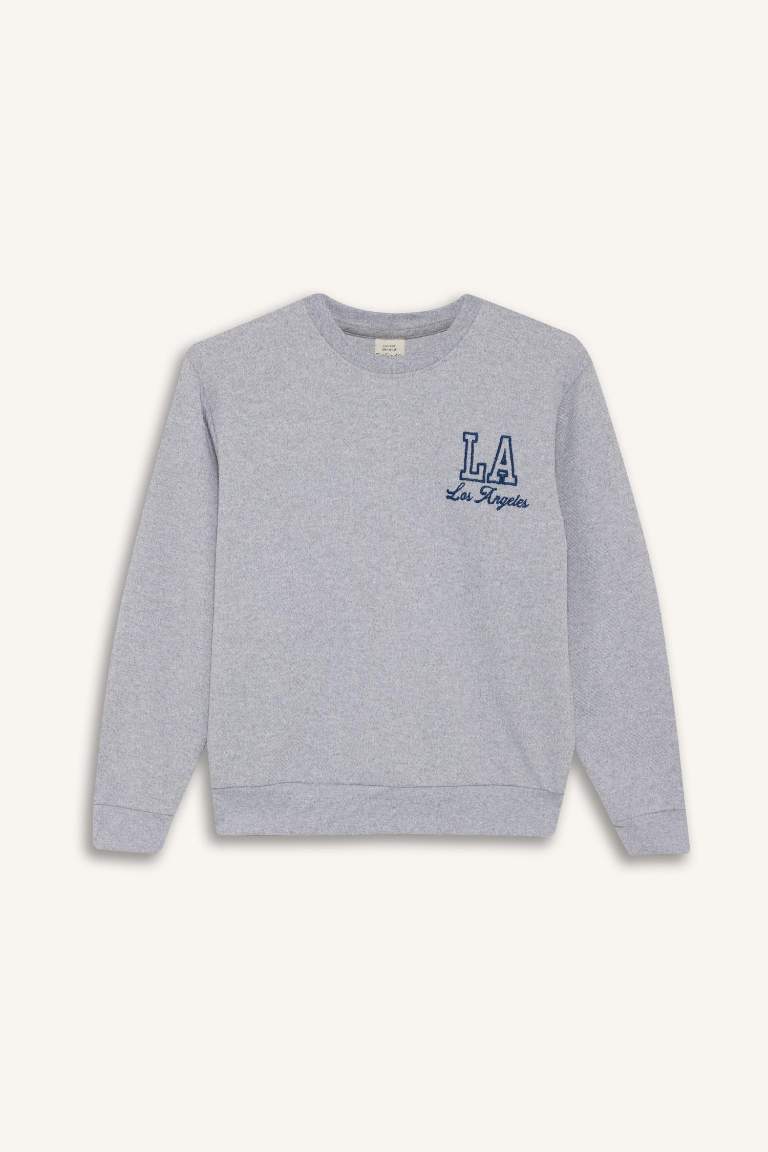 Erkek Çocuk 2'li Takım Baskılı Sweatshirt Eşofman Altı