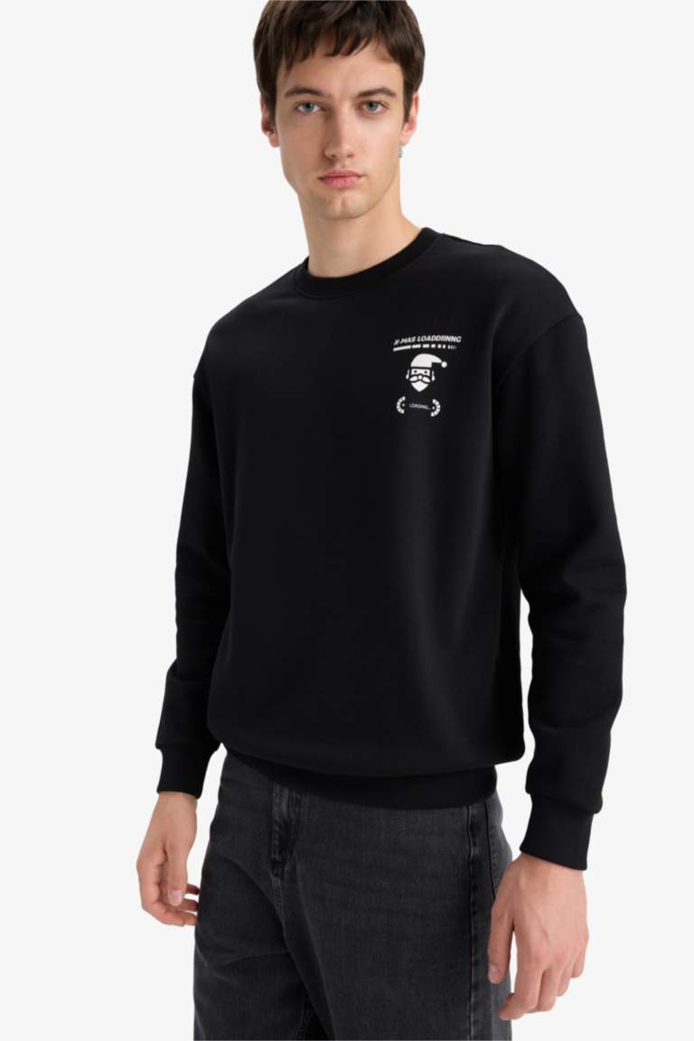 Boxy Fit Printed Sweatshirt