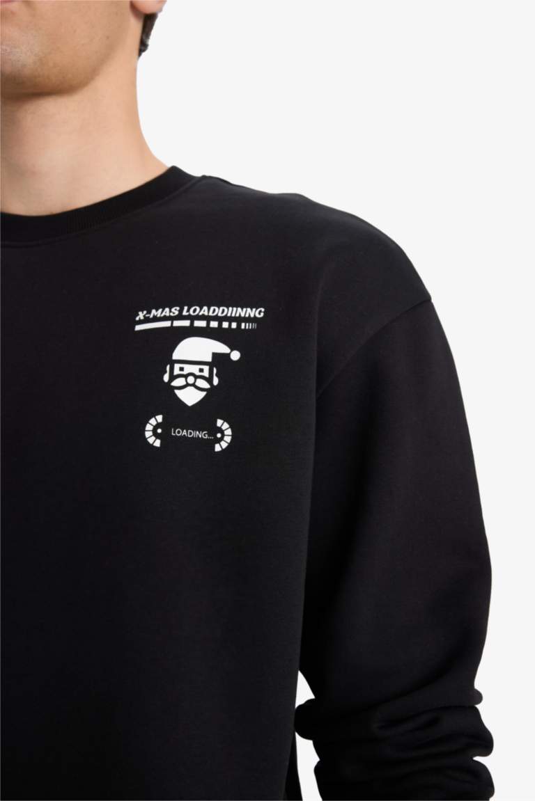 Boxy Fit Printed Sweatshirt