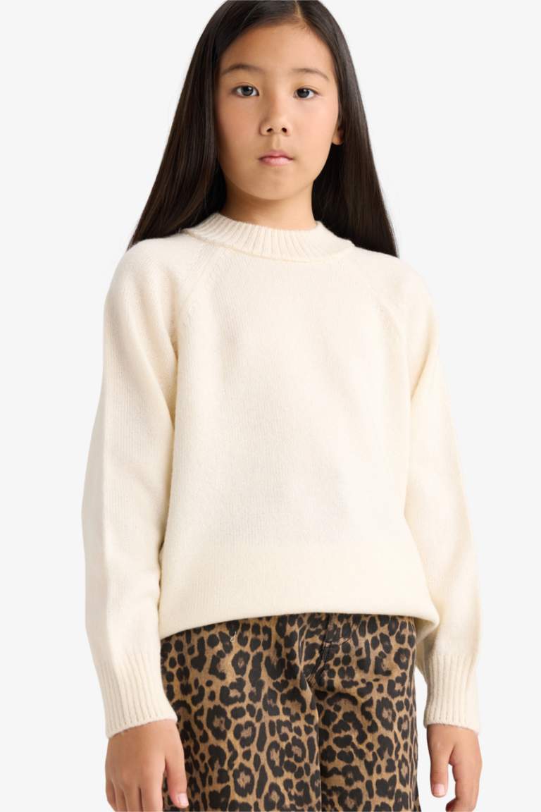 Girl Regular Fit Crew Neck Pullover