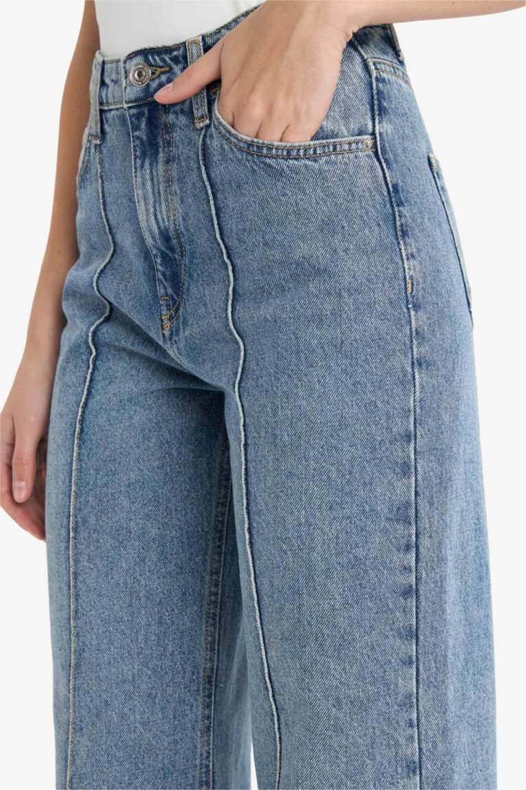 90's Wide Leg High Waist Long Jeans