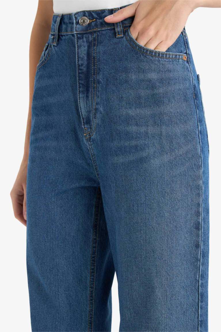 90's Wide Leg Yüksek Bel Uzun Jean Pantolon