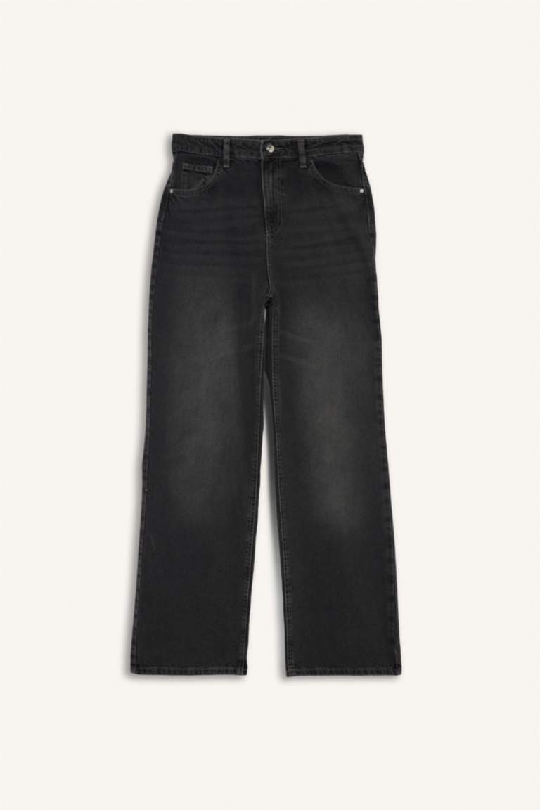 90's Wide Leg Yüksek Bel Uzun Jean Pantolon