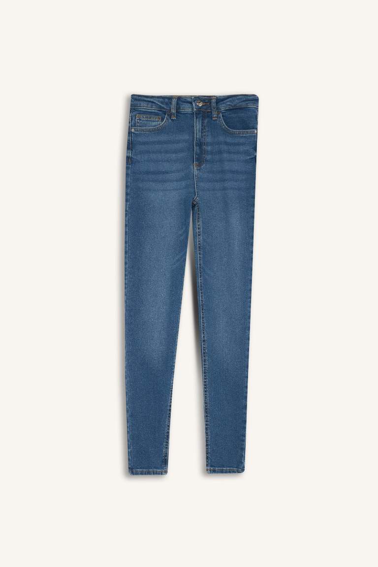 Skinny Fit High Waist Ankle Length Jeans